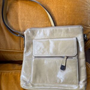 Giani Bernini Yellow Leather Organizer Crossbody Purse 10"x9.5"